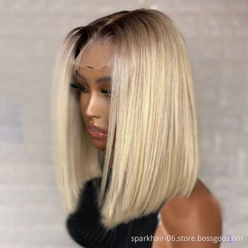 China Lace Wig Vendors Wholesale Cheap Price Good Quality Russian Blonde 613 Human Hair Lace Front Wig